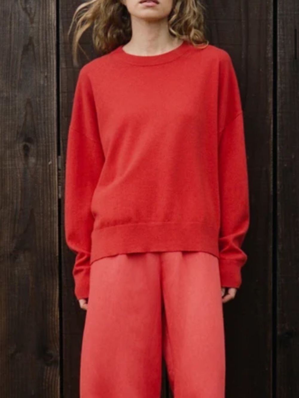Jenni Kayne Marina cashmere sweater size S in tomato